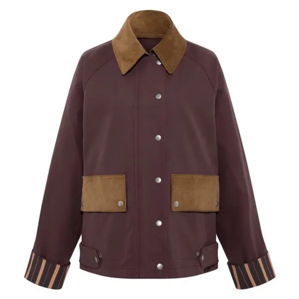 Siedres brown cotton and corduroy barn jacket. In fantastic condition.